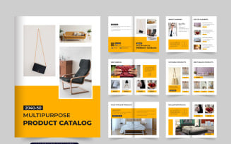 Furniture catalog magazine template vector