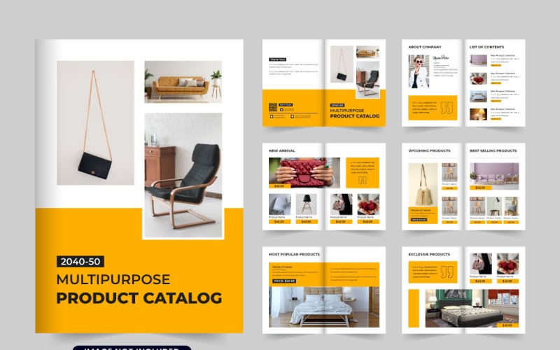 Furniture catalog magazine template vector Magazine Template