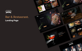 Gourmet Bar & Restaurant - Landing Page Template