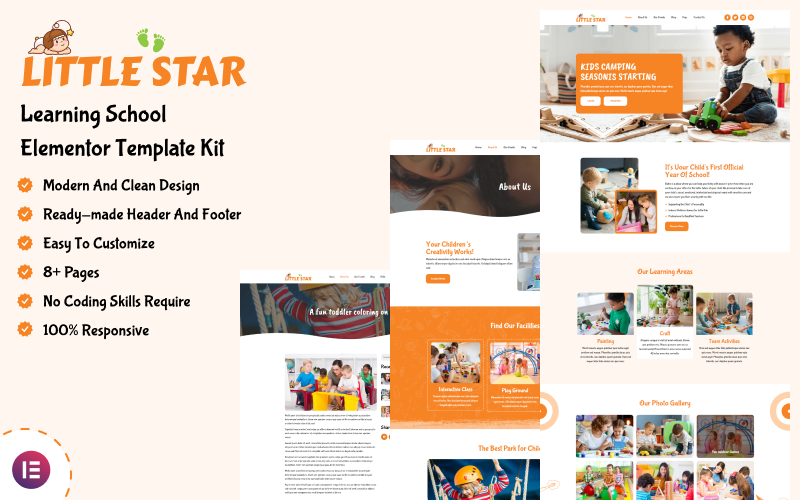 Little Star - Learning School Elementor Template Kit Elementor Kit