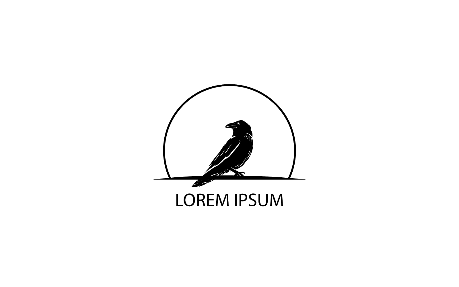 Modern Minimalist Crow Logo Design