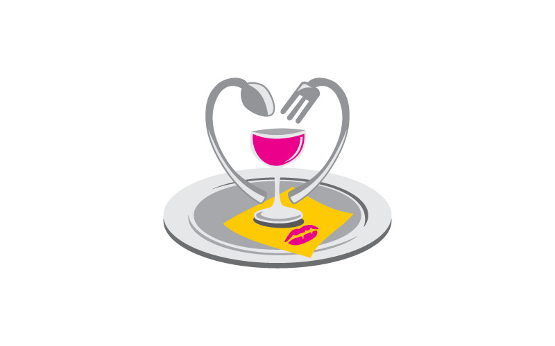 Serve With Love kitchen restaurant logo Logo Template