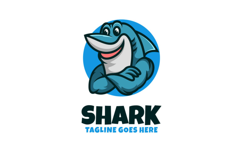 Shark Mascot Cartoon Logo 1 Logo Template
