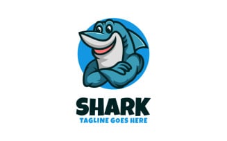 Shark Mascot Cartoon Logo 1