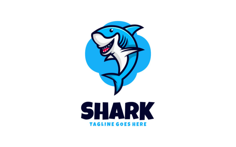 Shark Mascot Cartoon Logo 2 Logo Template