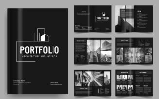 Architecture Interior portfolio template design or brochure layout