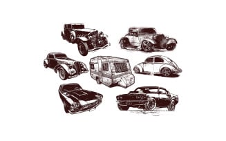 Cars Set Illustration Vector