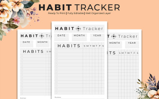 Habit Tracker Weekly Kdp Interior