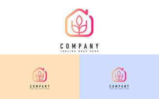 Leaf House Agro Farm Logo Design Template