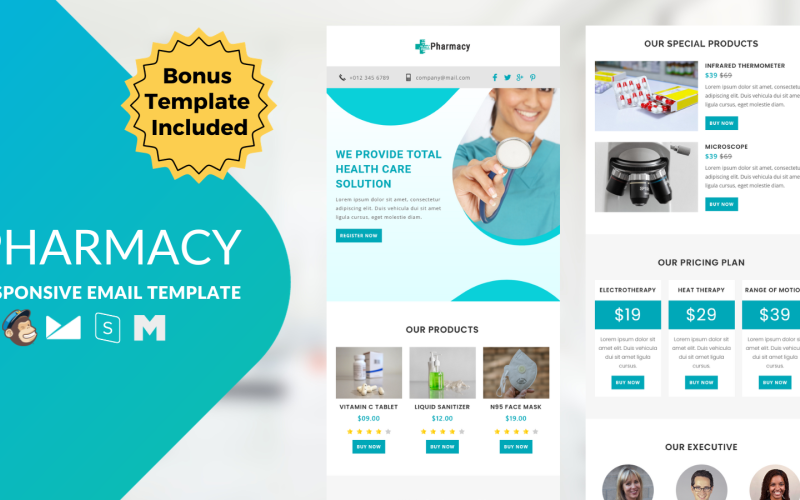 Pharmacy – Responsive Email Template Newsletter Template