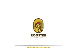 Rooster badge simple logo template