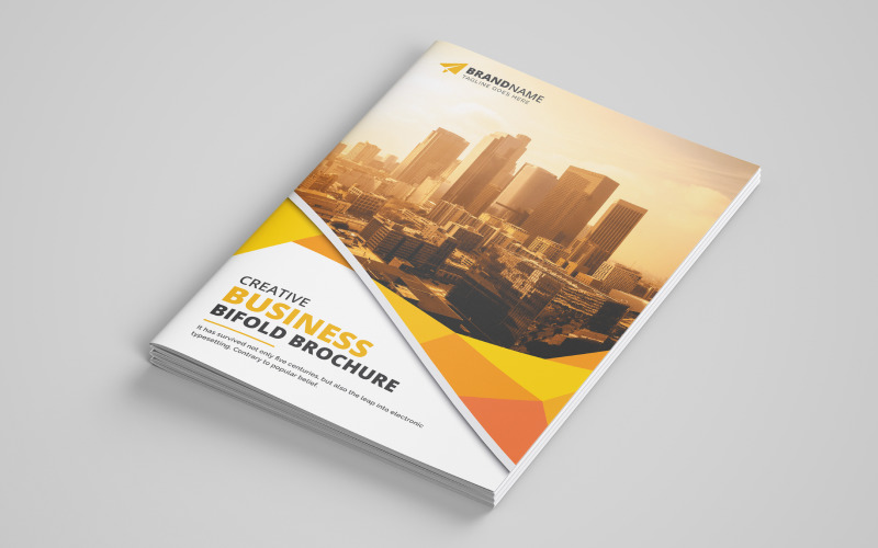 Business Bifold Brochure Template V10 Corporate Identity