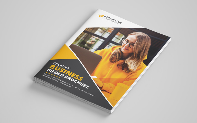 Business Bifold Brochure Template V14 Corporate Identity
