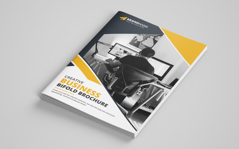 Business Bifold Brochure Template V15 Corporate Identity