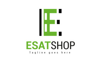 Creative e-commerce letter E logo design