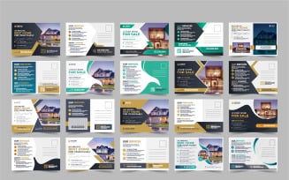 Modern Real Estate Postcard Template, Real Estate or home sale eddm Postcard Design Template Bundle