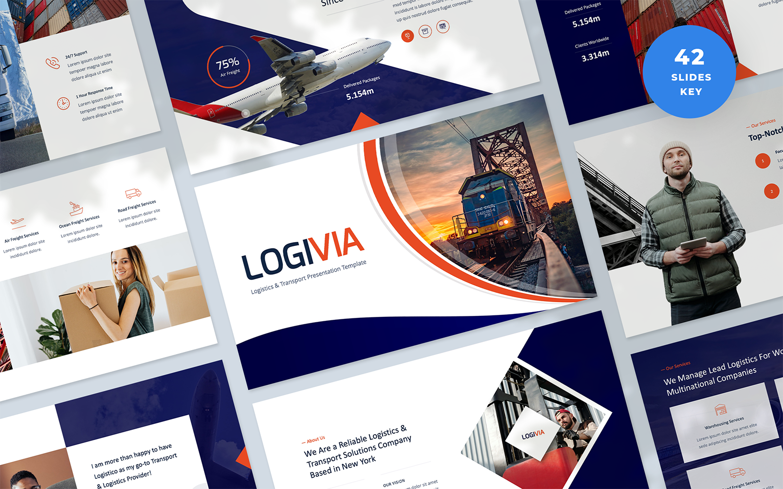 Logivia - Logistics & Transport Keynote Template