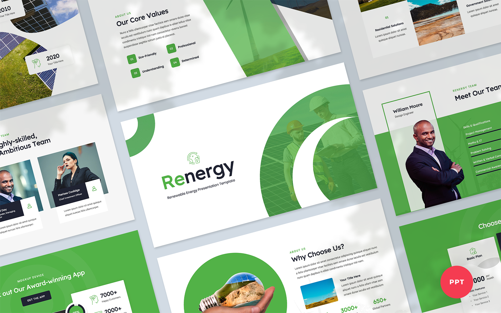 Renergy - Renewable Energy Presentation PowerPoint Template