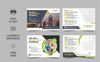 Minimal Corporate Postcard Template Design Design Template Layout
