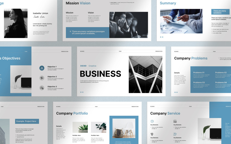 The Business Plan Presentation Template Layout PowerPoint Template