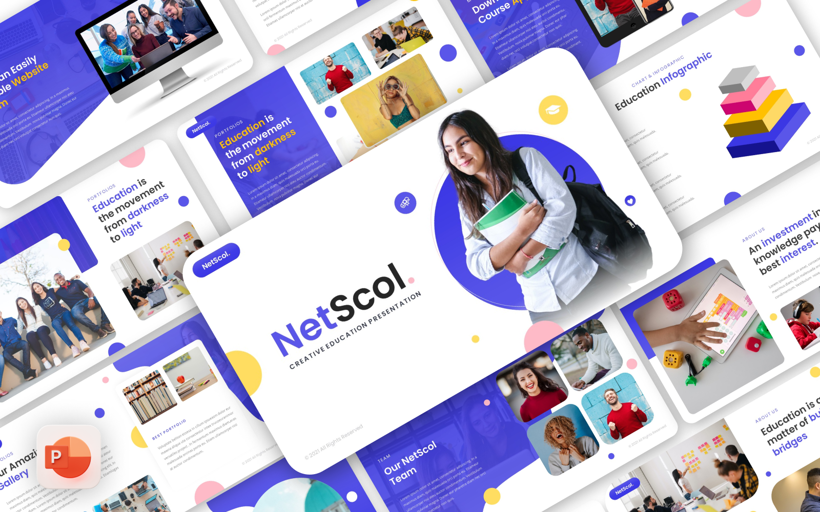 NetScol – Creative Education PowerPoint Template