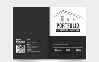 Architect business brochure cover vector