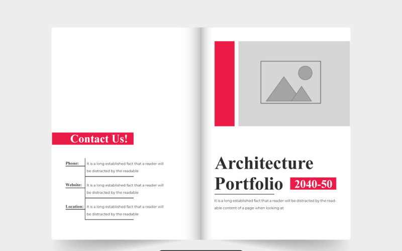 Creative architect profile cover design Magazine Template