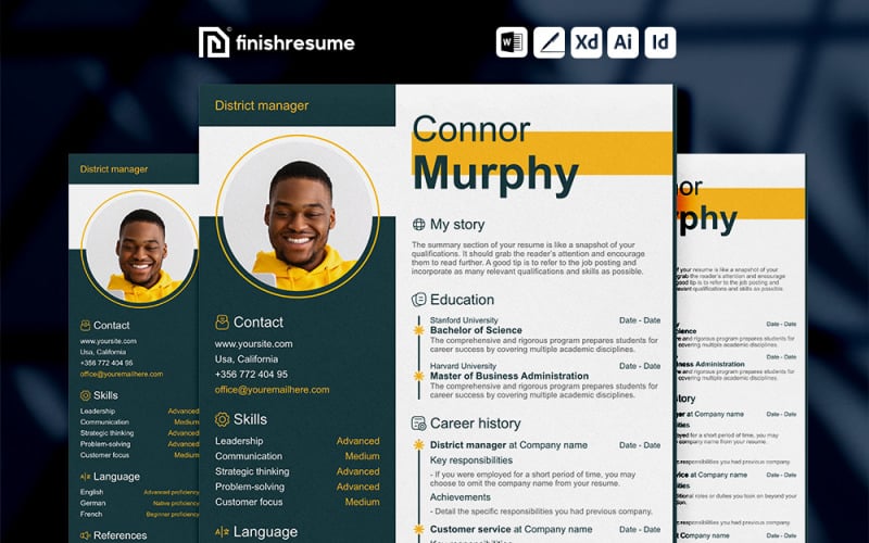 District manager resume template | Finish Resume Resume Template