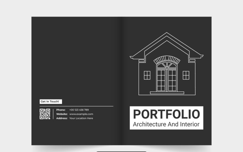 Real estate brochure cover vector design Magazine Template