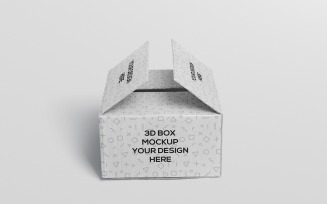 Rectangle Cardboard Packaging Box Mockup.