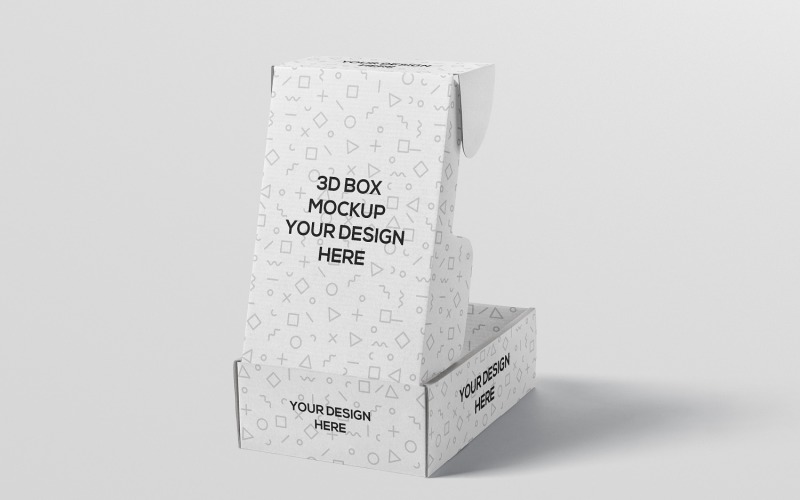 Rectangular Packaging Box Mockup 3 Product Mockup