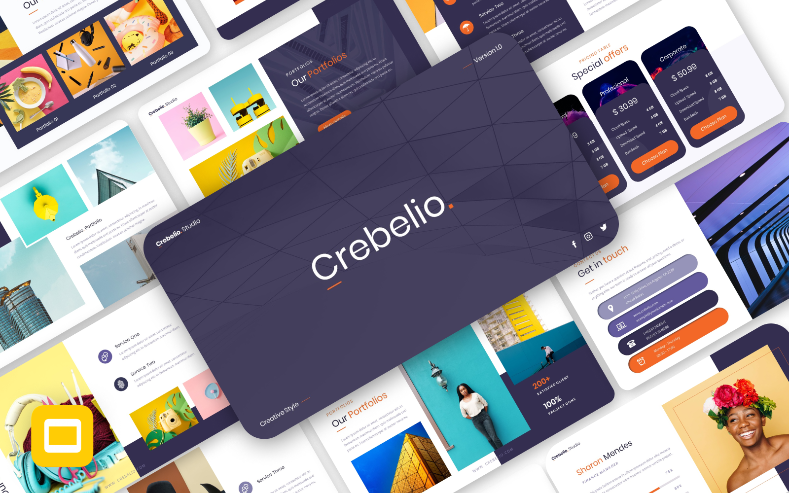 Crebelio – Creative Business Google Slides Template