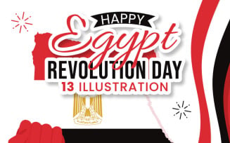 13 Egypt Revolution Day Illustration
