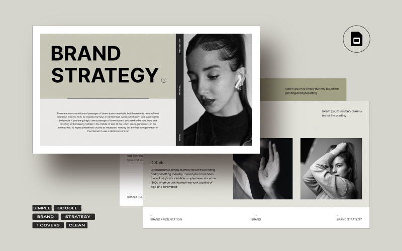 Minimal Brand Strategy Presentation Google Slide