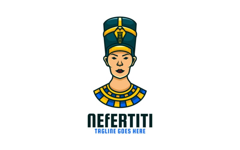 Nefertiti Simple Mascot Logo Style Logo Template