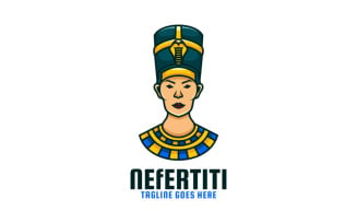 Nefertiti Simple Mascot Logo Style