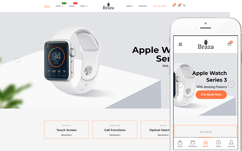 Braza - Smartwatches Shop WooCommerce Theme