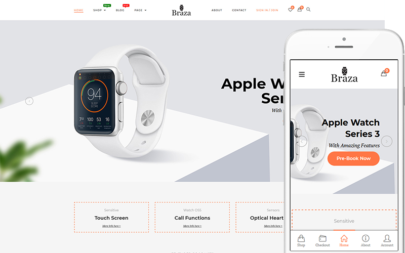 Braza - Smartwatches Shop WooCommerce Theme