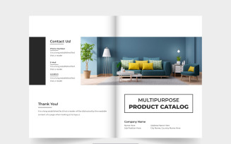 Catalog magazine cover template vector
