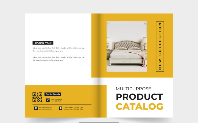 Company promotional catalog cover vector Magazine Template