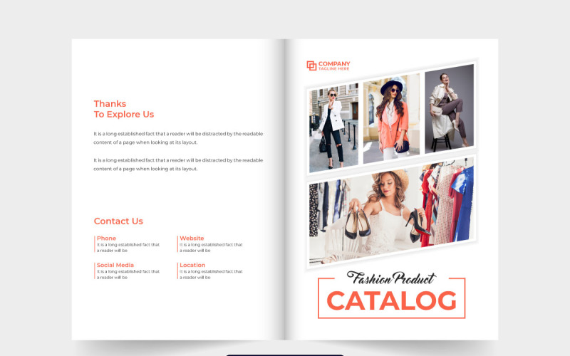 Fashion item catalog cover design vector Magazine Template