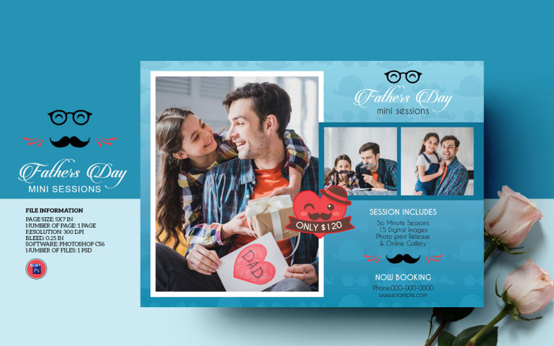 Father's Day Photography Mini Session Template Corporate Identity