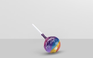 Lollipop Ball Candy Mockup 6