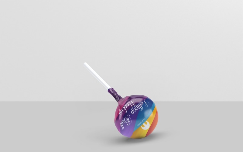 Lollipop Ball Candy Mockup 6 Product Mockup