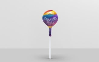 Lollipop Ball Candy Mockup