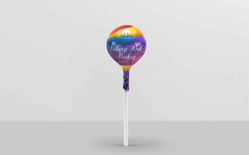 Lollipop Ball Candy Mockup Product Mockup