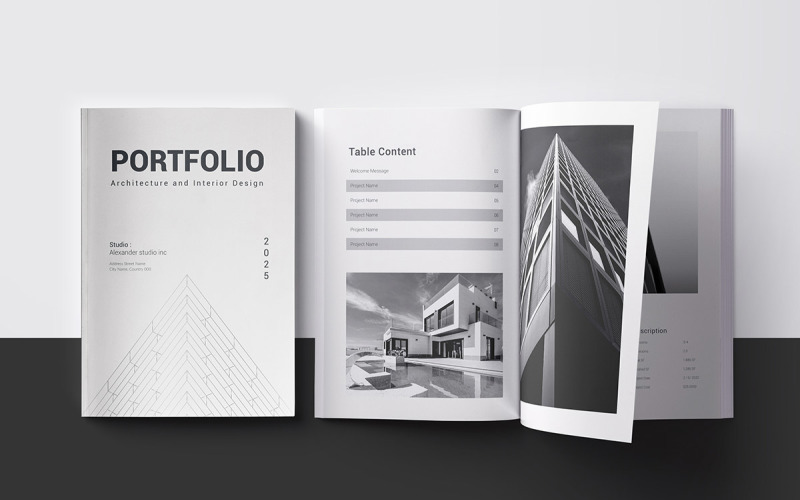 Modern Architecture Portfolio Template Magazine Template