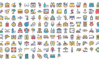 Summer and Holidays Icons | AI | EPS | SVG