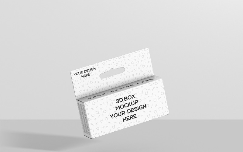 Wide Rectangle Box With Hanger Mockup 2 Product Mockup