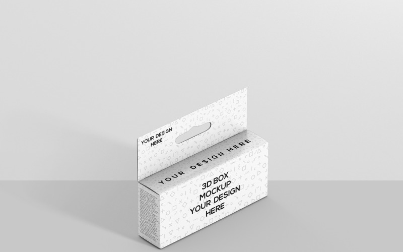 Wide Rectangle Box With Hanger Mockup 3 Product Mockup